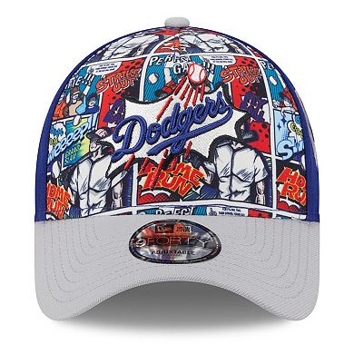 Men's New Era Royal/Gray Los Angeles Dodgers 2025 MLB Diamond Hero Edition A-Frame 9FORTY Adjustable Hat