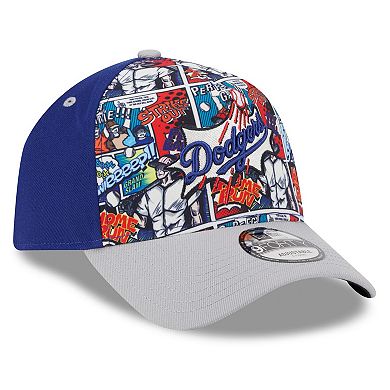 Men's New Era Royal/Gray Los Angeles Dodgers 2025 MLB Diamond Hero Edition A-Frame 9FORTY Adjustable Hat