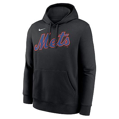 Men's Nike Francisco Lindor Black New York Mets Player Name & Number Club Pullover Hoodie