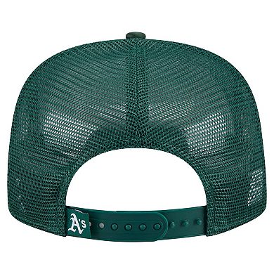 Men's New Era Green Athletics Retro Satin Script Golfer Adjustable Hat