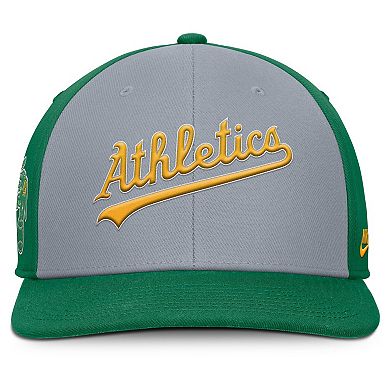 Men's Nike Gray/Green Athletics Pro Performance Snapback Hat