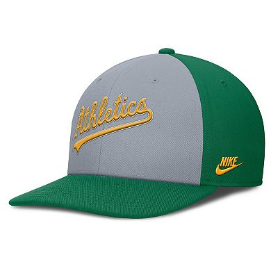 Men's Nike Gray/Green Athletics Pro Performance Snapback Hat