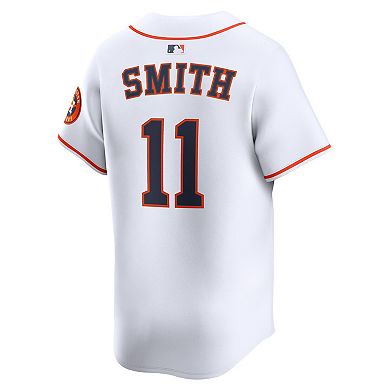 Men's Nike Cam Smith #11 White Houston Astros Home Limited Player Jersey