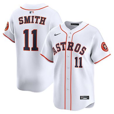 Men's Nike Cam Smith #11 White Houston Astros Home Limited Player Jersey