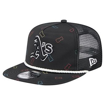 Men's New Era Black Athletics Gummy Golfer Trucker Adjustable Hat