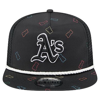 Men's New Era Black Athletics Gummy Golfer Trucker Adjustable Hat