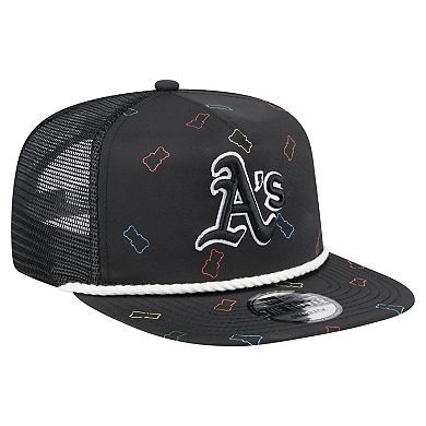 Men's New Era Black Athletics Gummy Golfer Trucker Adjustable Hat