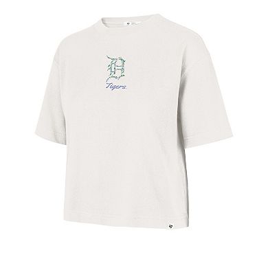 Women's '47 Natural Detroit Tigers Full Bloom Cropped T-Shirt