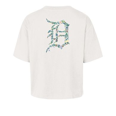 Women's '47 Natural Detroit Tigers Full Bloom Cropped T-Shirt