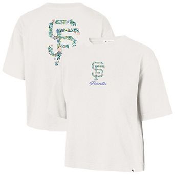 Women's '47 Natural San Francisco Giants Full Bloom Cropped T-Shirt