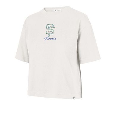 Women's '47 Natural San Francisco Giants Full Bloom Cropped T-Shirt