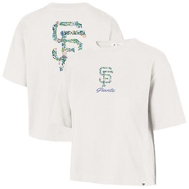Women's '47 Natural San Francisco Giants Full Bloom Cropped T-Shirt