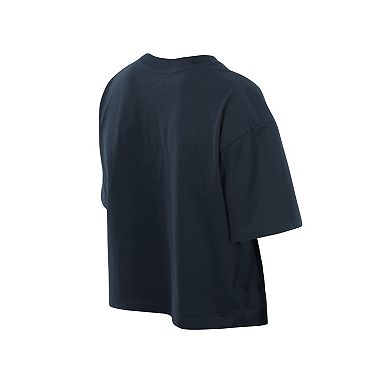 Women's New Era Navy Houston Astros Boxy Foil Logo T-Shirt