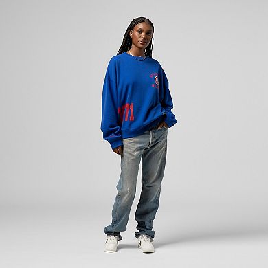 Women's Mitchell & Ness Royal Atlanta Braves Cooperstown Collection Crewneck Sweatshirt