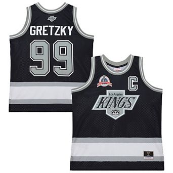 Unisex Mitchell & Ness Wayne Gretzky Black Los Angeles Kings Maxxed Out Fashion Basketball Jersey