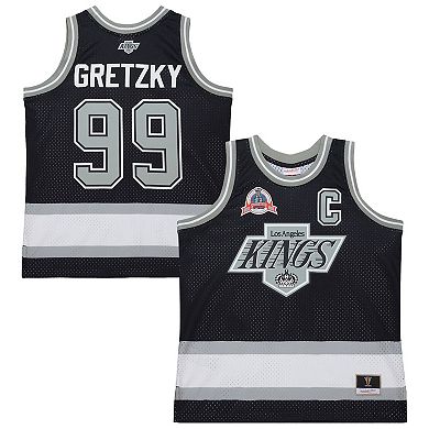 Unisex Mitchell & Ness Wayne Gretzky Black Los Angeles Kings Maxxed Out Fashion Basketball Jersey