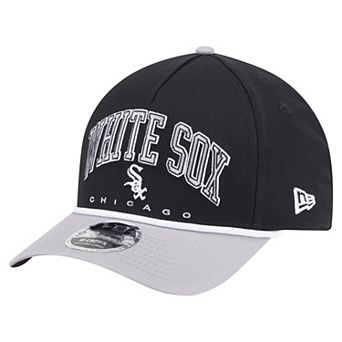 Men's New Era Black/Gray Chicago White Sox Arch 9FORTY A-Frame M-Crown Adjustable Hat