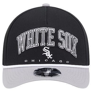 Men's New Era Black/Gray Chicago White Sox Arch 9FORTY A-Frame M-Crown Adjustable Hat