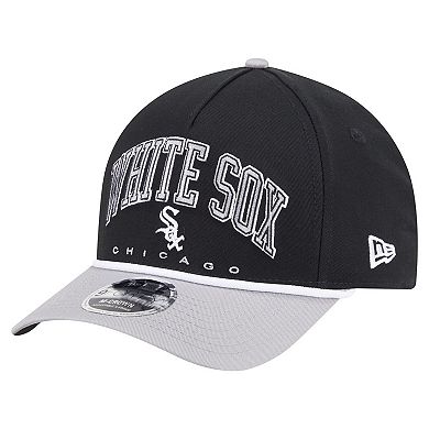 Men's New Era Black/Gray Chicago White Sox Arch 9FORTY A-Frame M-Crown Adjustable Hat