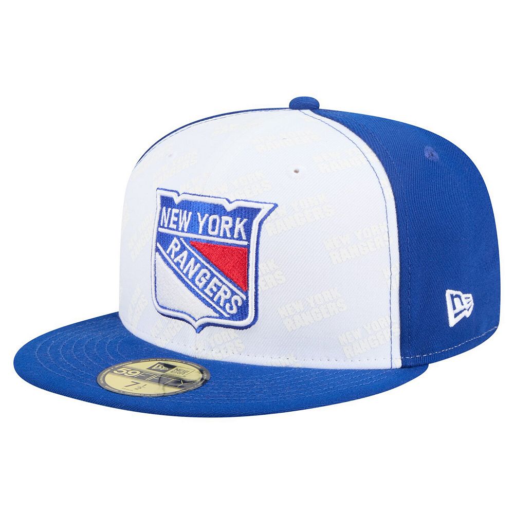 Men's New Era White/Blue New York Rangers Repeat Two-Tone 59FIFTY ...