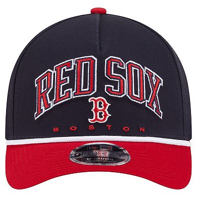 Men's New Era Navy/Red Boston Red Sox Arch 9FORTY A-Frame M-Crown Adjustable Hat