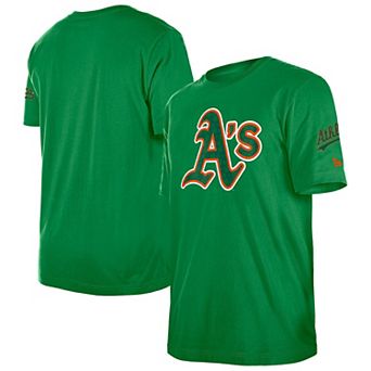 Men's New Era Kelly Green Athletics St. Patrick's Day Shamrock Fill T-Shirt