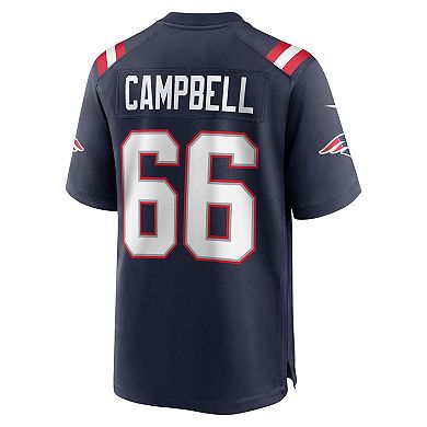 Men's Nike Will Campbell Navy New England Patriots 2025 NFL Draft First Round Pick Game Jersey