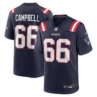 Men's Nike Will Campbell Navy New England Patriots 2025 NFL Draft First Round Pick Game Jersey