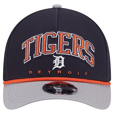 Men's New Era Navy/Gray Detroit Tigers Arch 9FORTY A-Frame M-Crown Adjustable Hat