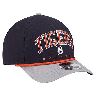 Men's New Era Navy/Gray Detroit Tigers Arch 9FORTY A-Frame M-Crown Adjustable Hat