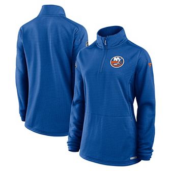Women's Fanatics Royal New York Islanders Authentic Pro Rink Quarter-Zip Pullover
