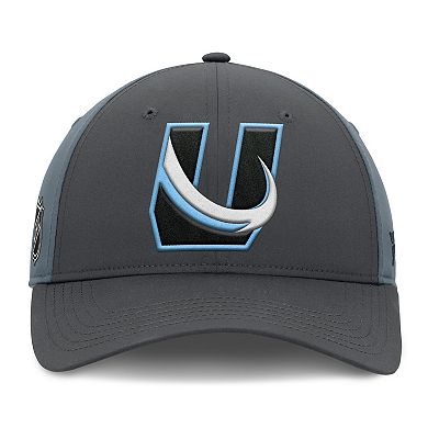 Men's Fanatics Gray/Charcoal Utah Mammoth Alternate Logo Adjustable Hat