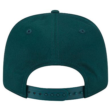 Men's New Era Kelly Green Athletics Circle Patch 9SEVENTY Stretch-Snap Hat