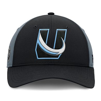 Men's Fanatics Black/Charcoal Utah Mammoth Alternate Logo Adjustable Hat