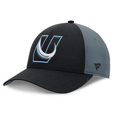 Men's Fanatics Black/Charcoal Utah Mammoth Alternate Logo Adjustable Hat