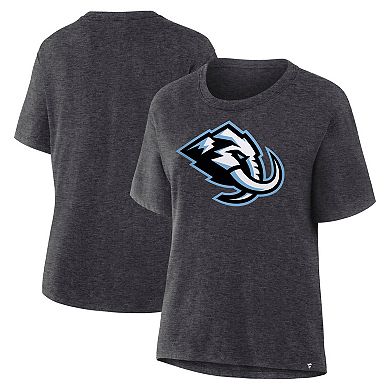 Women's Fanatics Heather Charcoal Utah Mammoth Primary Logo Legacy T-Shirt