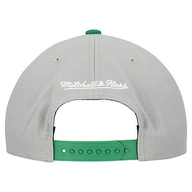Men's Mitchell & Ness Gray Athletics Cooperstown Collection Basic Flip Snapback Hat