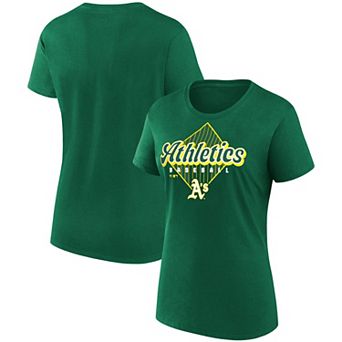 Women's Fanatics Green Athletics Cotton T-Shirt