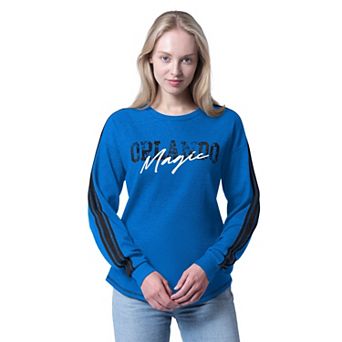 Women's G-III 4Her by Carl Banks Blue Orlando Magic Advantage Tri-Blend Long Sleeve T-Shirt