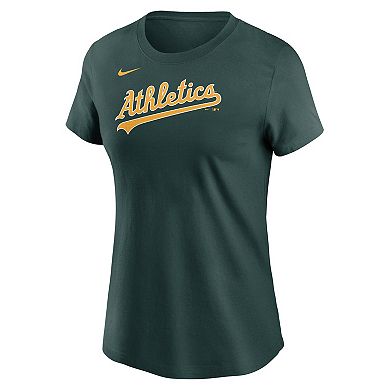 Women's Nike Green Athletics Wordmark T-Shirt