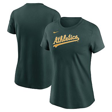Women's Nike Green Athletics Wordmark T-Shirt