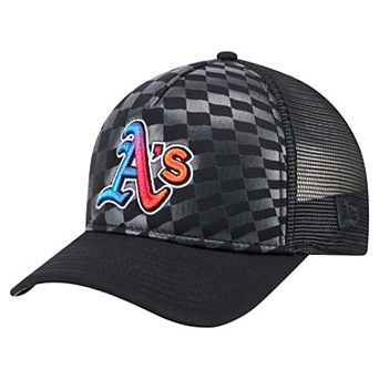 Men's New Era Black Athletics Gradient 9FORTY A-Frame M-Crown Trucker Adjustable Hat