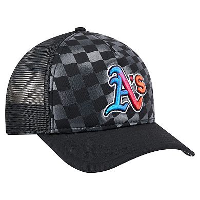 Men's New Era Black Athletics Gradient 9FORTY A-Frame M-Crown Trucker Adjustable Hat