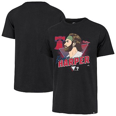 Men's Profile Bryce Harper Black Philadelphia Phillies Big & Tall Caricature Player T-Shirt