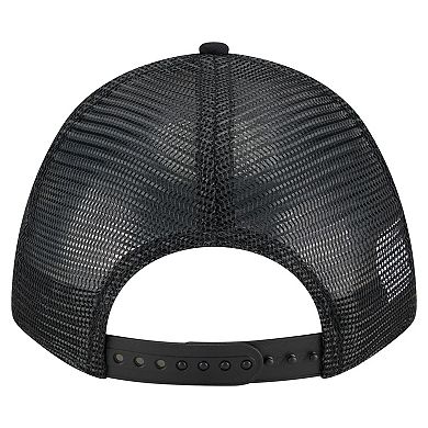 Men's New Era Black Athletics City Initial 9FORTY A-Frame M-Crown Adjustable Trucker Hat