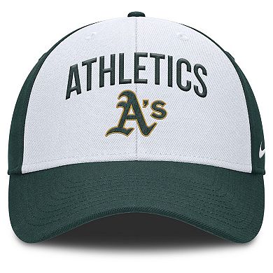 Men's Nike White/Green Athletics Club Performance Adjustable Hat