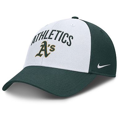 Men's Nike White/Green Athletics Club Performance Adjustable Hat