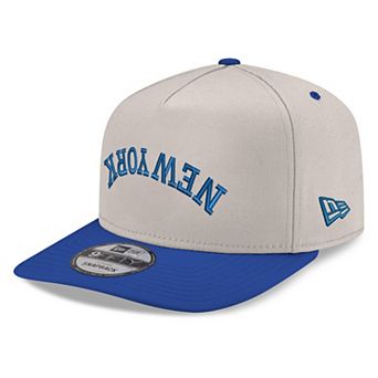 Men's New Era Cream/Royal New York Mets Upside Down City Name A-Frame 9FIFTY Snapback Hat