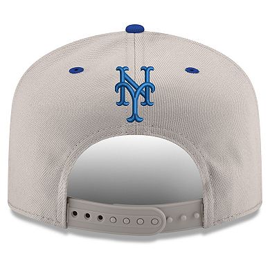 Men's New Era Cream/Royal New York Mets Upside Down City Name A-Frame 9FIFTY Snapback Hat