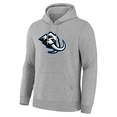 Men's Fanatics Heather Gray Utah Mammoth Primary Logo Legacy Fleece Pullover Hoodie